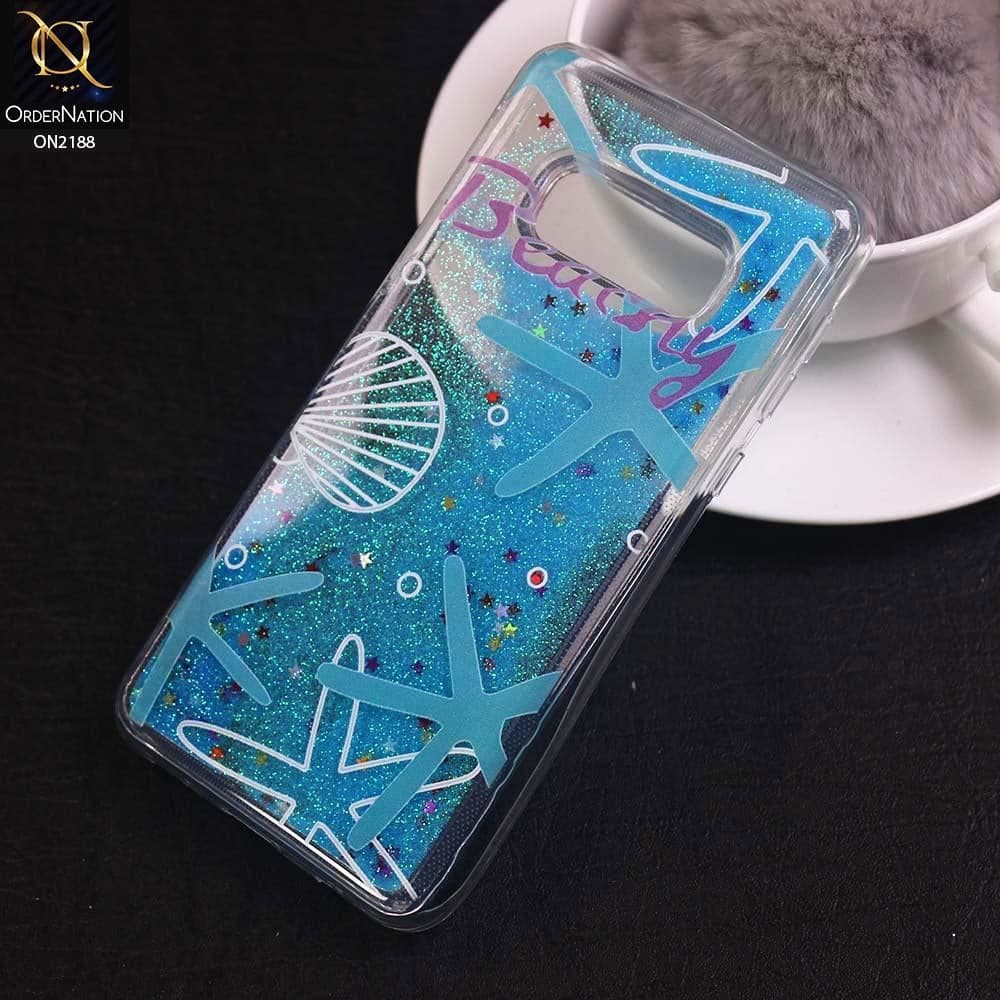 Samsung Galaxy S10e Cover - Design 11 - Trendy Moving Liquid Glitter Shine Soft Borders Case