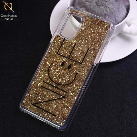 Vivo V17 Cover - Design 13 - Trendy Moving Liquid Glitter Shine Soft Borders Case