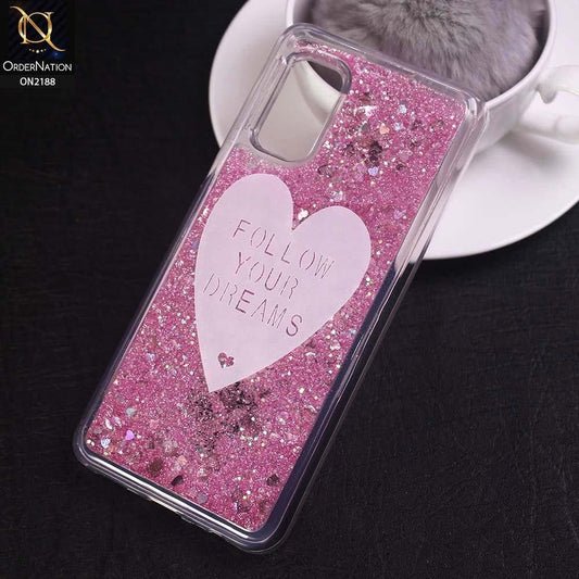 Vivo V17 Cover - Design 17 - Trendy Moving Liquid Glitter Shine Soft Borders Case