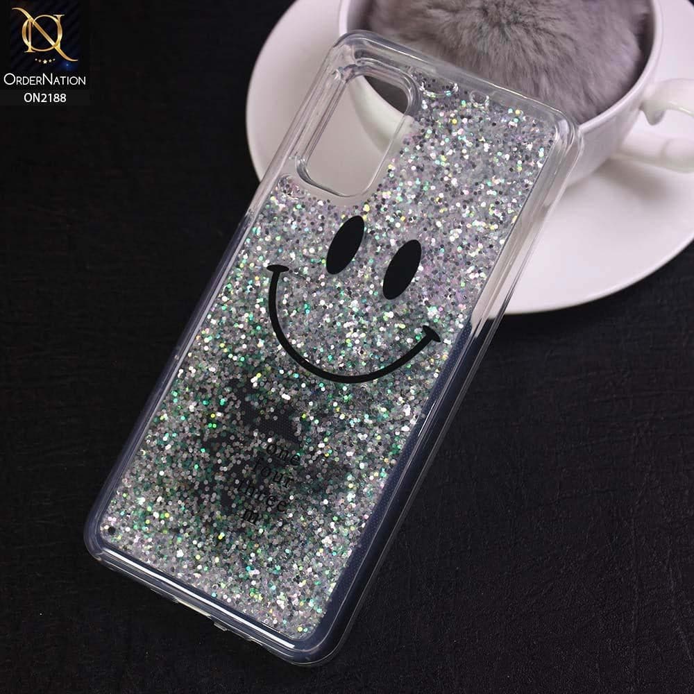 Vivo V17 Cover - Design 20 - Trendy Moving Liquid Glitter Shine Soft Borders Case