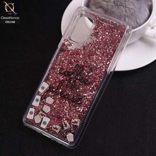 Vivo V17 Cover - Design 23 - Trendy Moving Liquid Glitter Shine Soft Borders Case - Icons Do Not Move