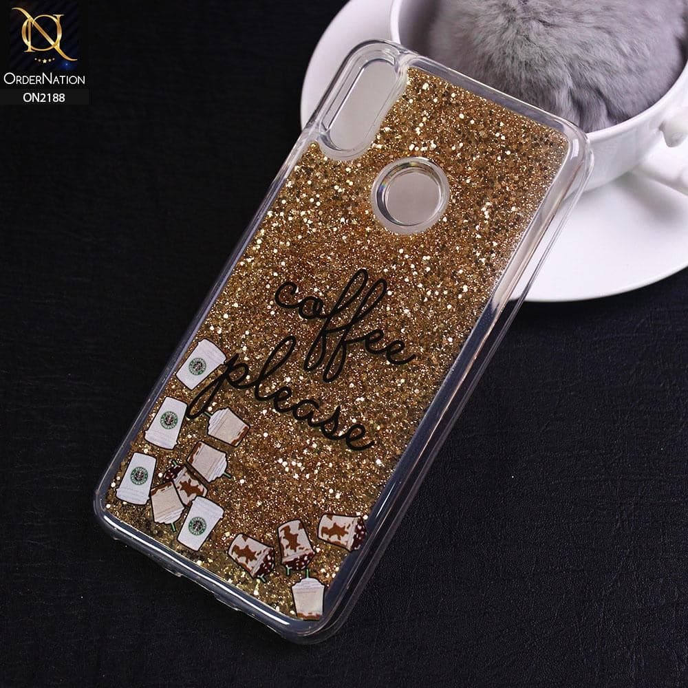 Huawei Y7 Prime 2019 / Y7 2019 / Y7 Pro 2019 Cover - Design 5 - Trendy Moving Liquid Glitter Shine Soft Borders Case