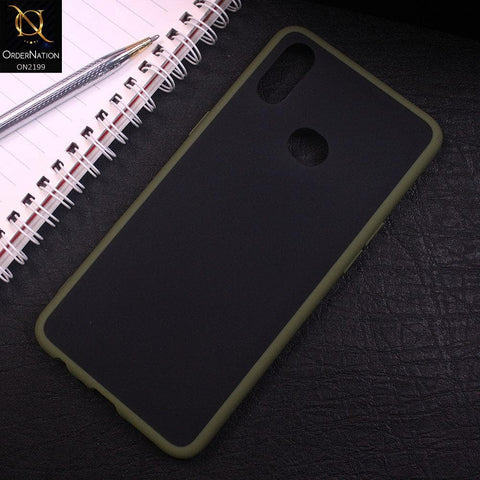 Samsung Galaxy A10s Cover - Light Green - Luxury Semi Tranparent Color Frame Matte Hard Thin PC Protective Case