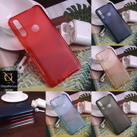 Vivo Y51 2020 Cover - Red - Candy Assorted Color Soft Semi-Transparent Case