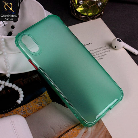 iPhone XS / X - Sea Green - Candy Assorted Color Soft Semi-Transparent Case