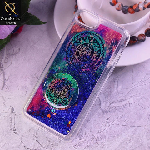 iPhone SE 2020 Cover - Design2 - New Elegant Liquid Glitter Soft Borders Case With  Holder