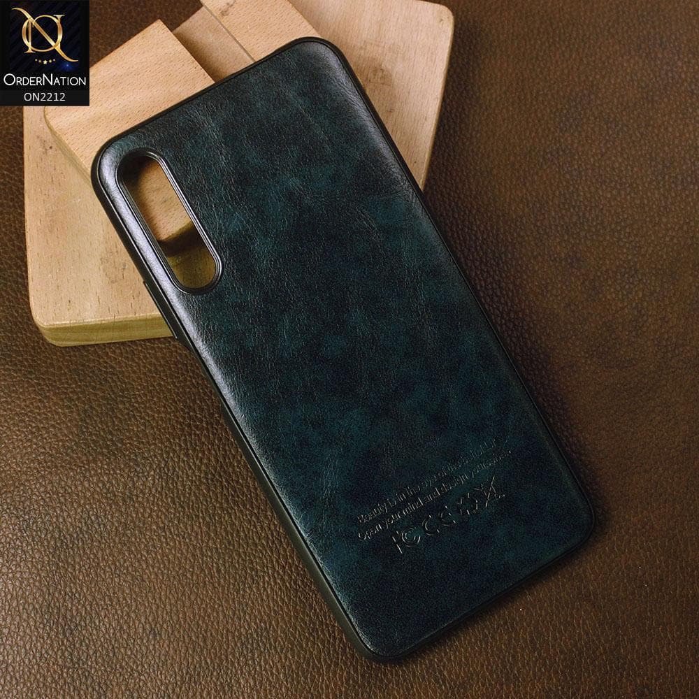 Honor 9X Pro Cover - Green - Leather Texture Soft TPU Case