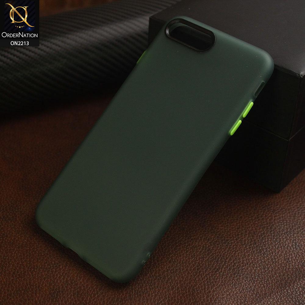 iPhone 8 Plus / 7 Plus Cover - Green - Semi Transperent Liquid Silicon Candy Color Soft Case