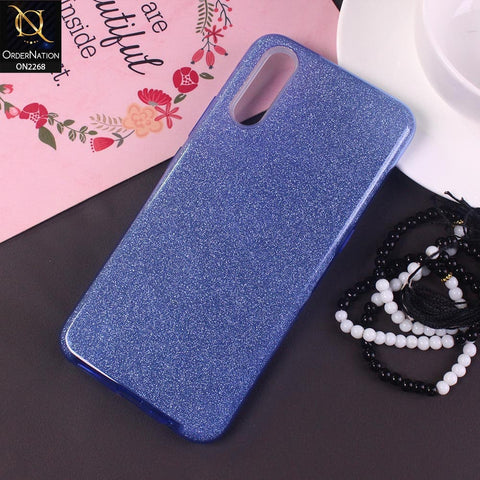 Vivo S1 Cover - Blue -Sparkel Glitter Bling Hybrid Soft Protective Case Gillter Does Not Move