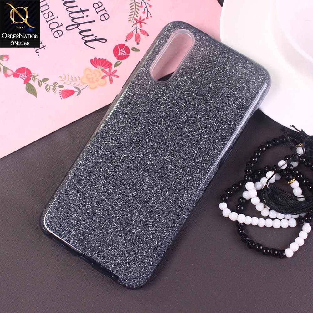 Vivo S1 Cover - Gray -Sparkel Glitter Bling Hybrid Soft Protective Case Gillter Does Not Move