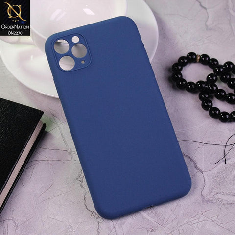 iPhone 11 Pro Max Cover - Blue - Silicon Matte Candy Color Soft Case