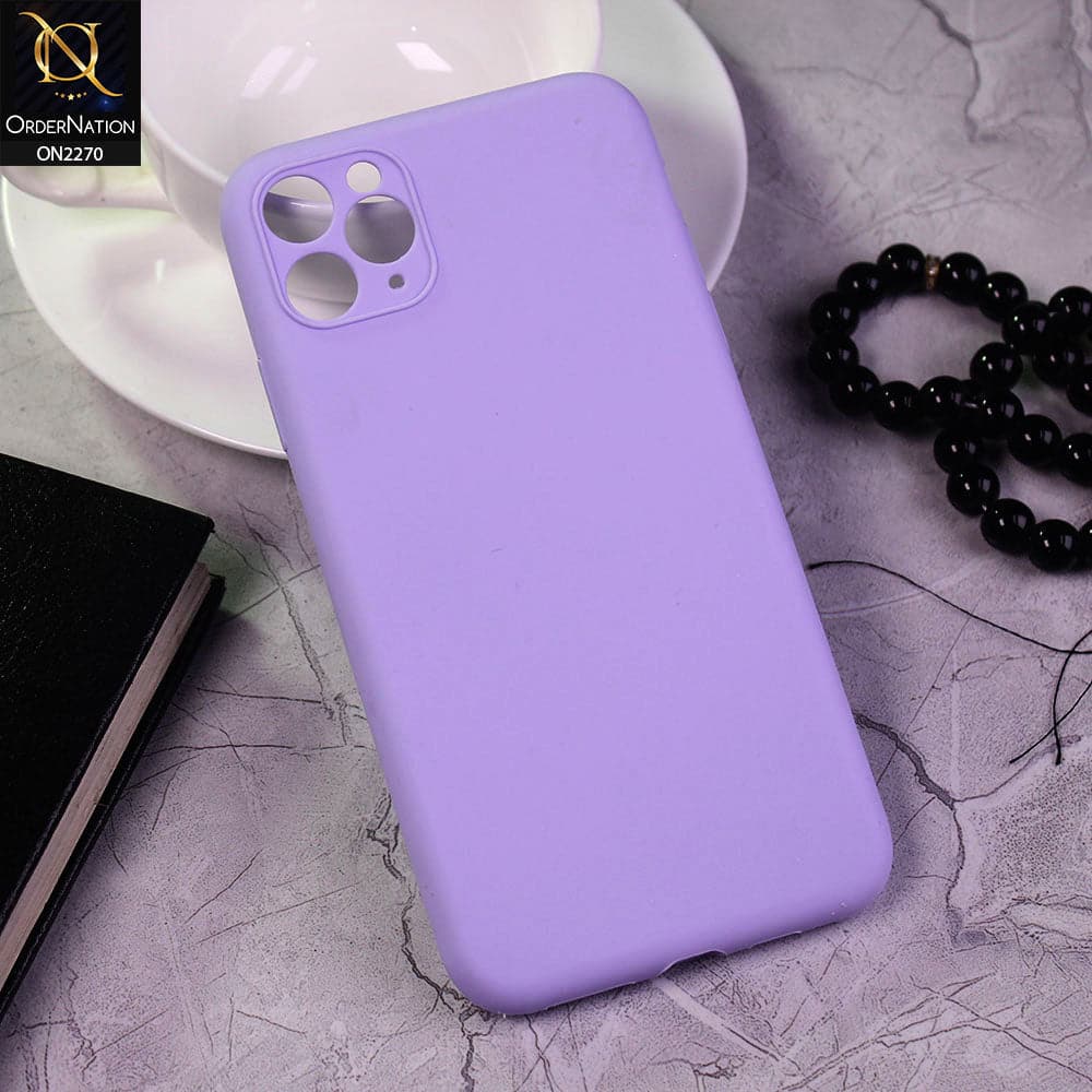 iPhone 11 Pro Max Cover - Prewinkle Purple - Silicon Matte Candy Color Soft Case