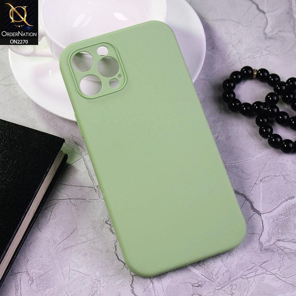 iPhone 12 Pro Max Cover - Light Green - Silicon Matte Candy Color Soft Case