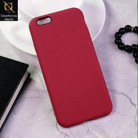 iPhone 6S / 6 Cover - Red - Design2 - Silicon Matte Candy Color Soft Case