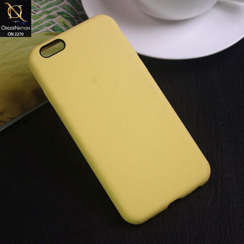 iPhone 6S / 6 Cover - Yellow - Silicon Matte Candy Color Soft Case