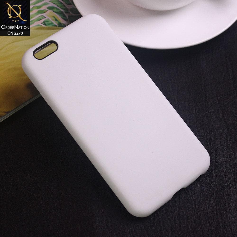 iPhone 6s Plus / 6 Plus Cover - White - Silicon Matte Candy Color Soft Case