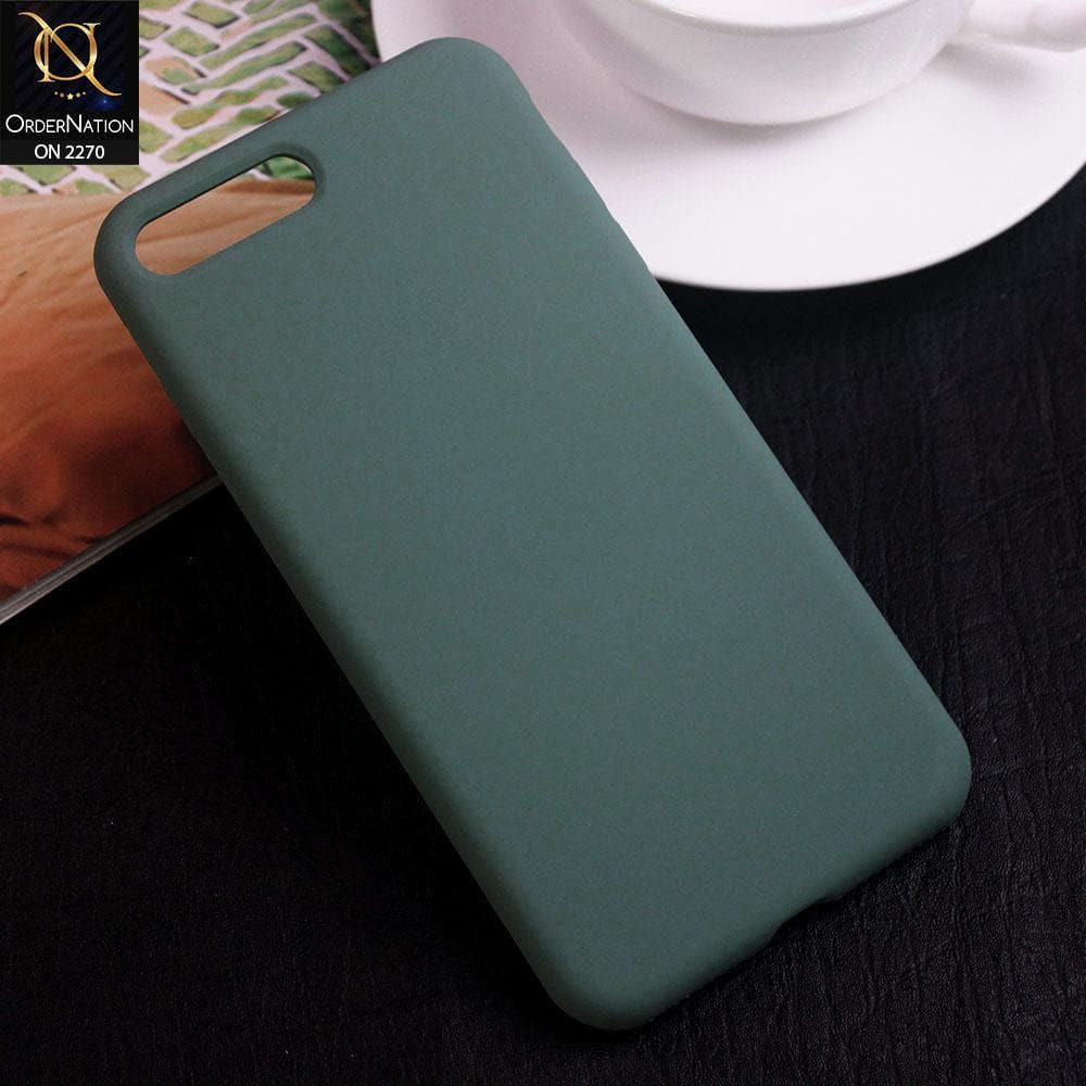 iPhone 8 Plus / 7 Plus Cover - Pine Green - Silicon Matte Candy Color Soft Case