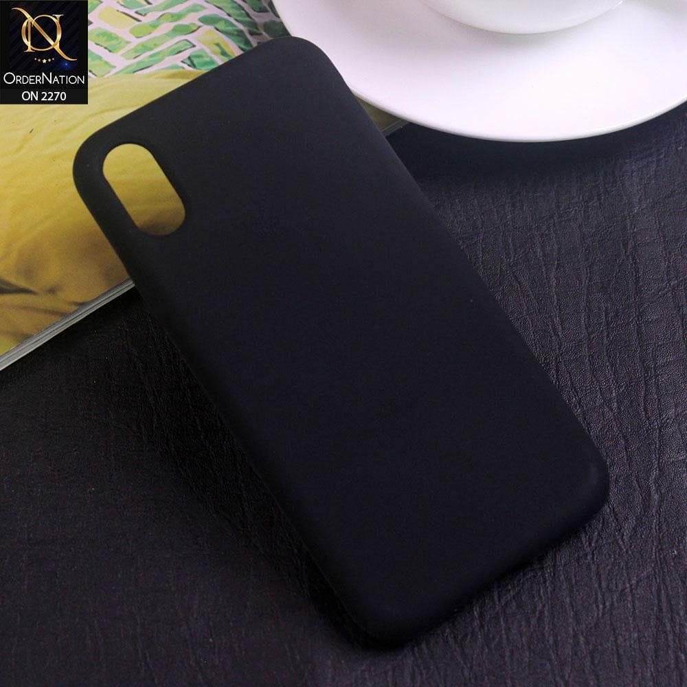 iPhone XS / X Cover - Black - Silicon Matte Candy Color Soft Case