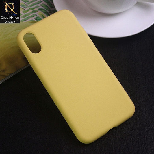 iPhone XS / X Cover - Yellow - Silicon Matte Candy Color Soft Case