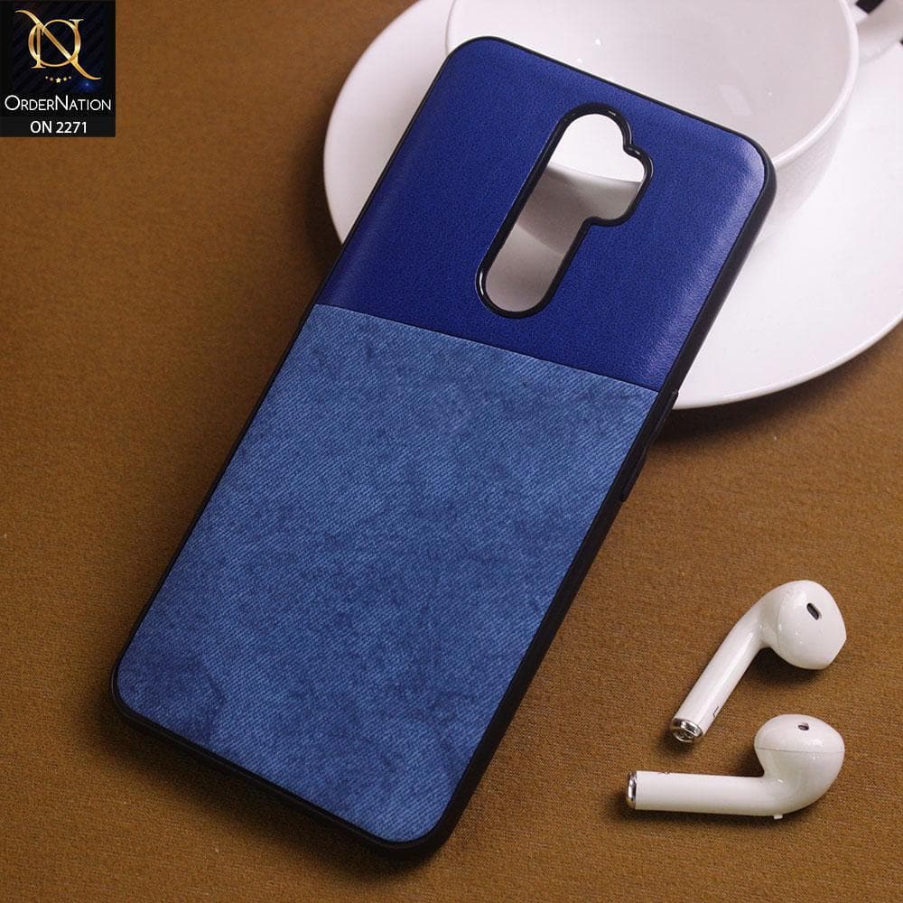 Oppo A5 2020 Cover - Blue - Dual Town Leather Stylish Soft Case