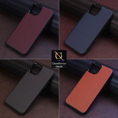 Samsung Galaxy J5 2015 Cover - Maroon - New Carbon Fiber Style Back Soft TPU Case
