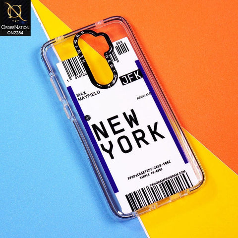 Oppo A5 2020 Cover - Design 2 - V2 Trendy City Travel Pane Strip Bar Code Style Case