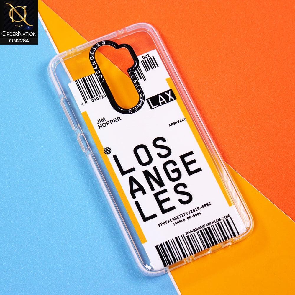 Oppo A5 2020 Cover - Design 8 - V2 Trendy City Travel Pane Strip Bar Code Style Case