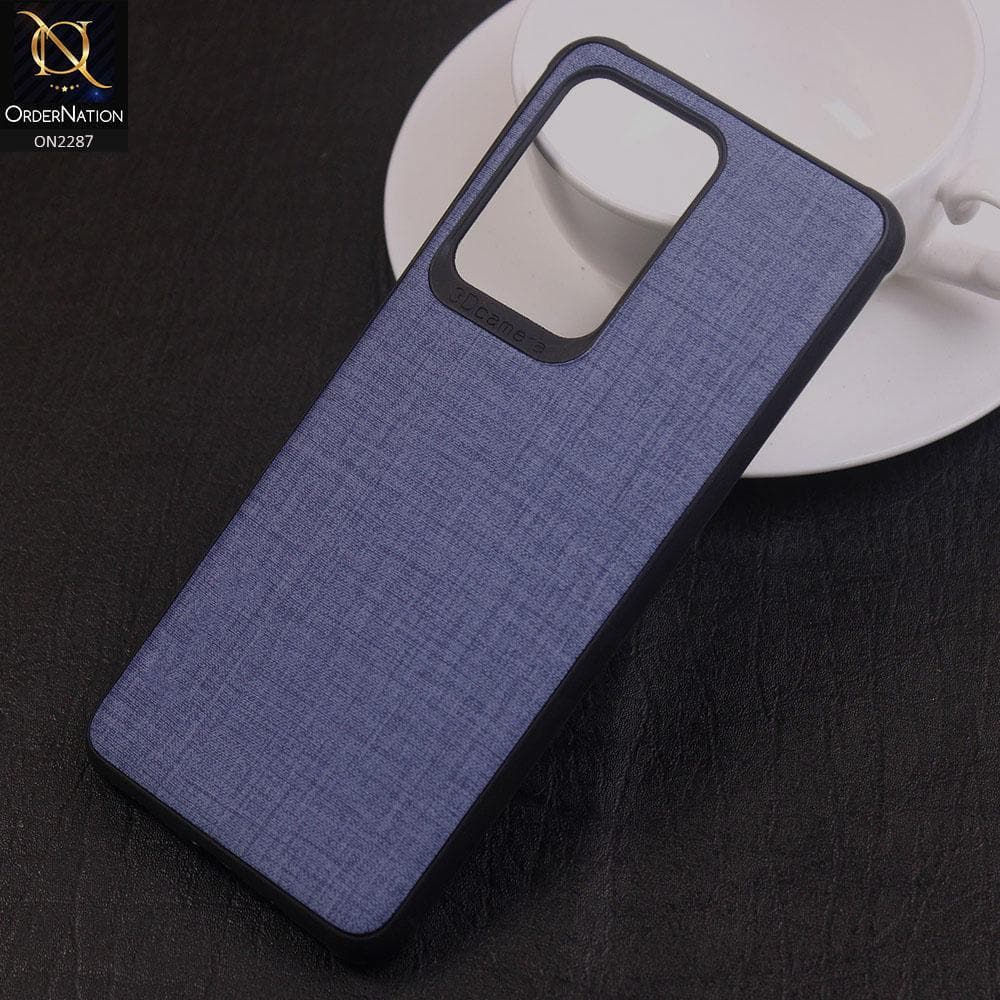 Samsung Galaxy S20 Ultra Cover - Design 8 - Fabric Look Style Soft Classic Case