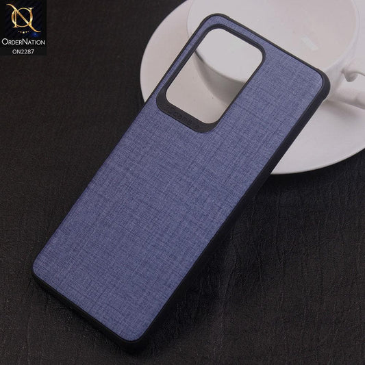 Samsung Galaxy S20 Ultra Cover - Design 8 - Fabric Look Style Soft Classic Case