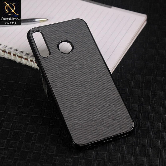 Tecno Spark 4 Cover - Gray - Electroplating Shiny Border Leather Texture Soft Case