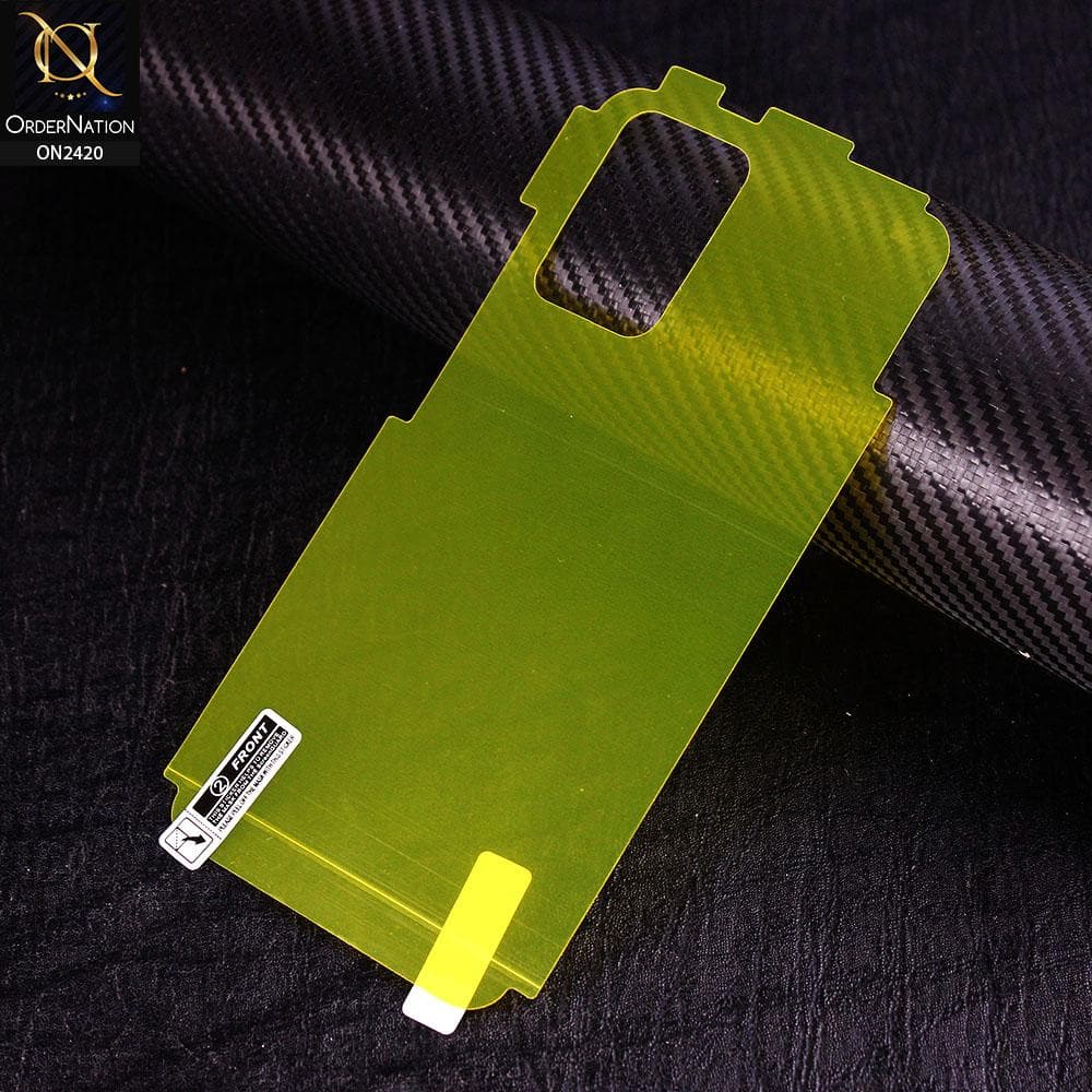 Xiaomi Redmi Note 10S Cover - Transparent Hydro Jell Skin Film Unbreakable Back Protector Sheet