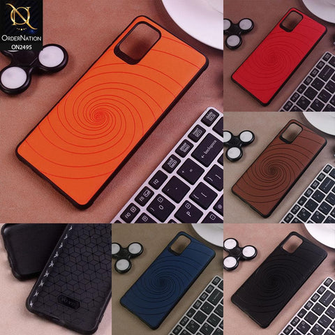 Huawei Nova 7i Cover - Orange - New Stylish Spiral Ring Leather Texture Soft Case