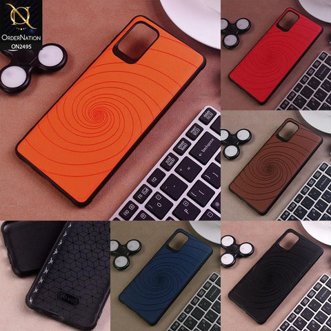Infinix Hot 9 Cover - Black - New Stylish Spiral Ring Leather Texture Soft Case