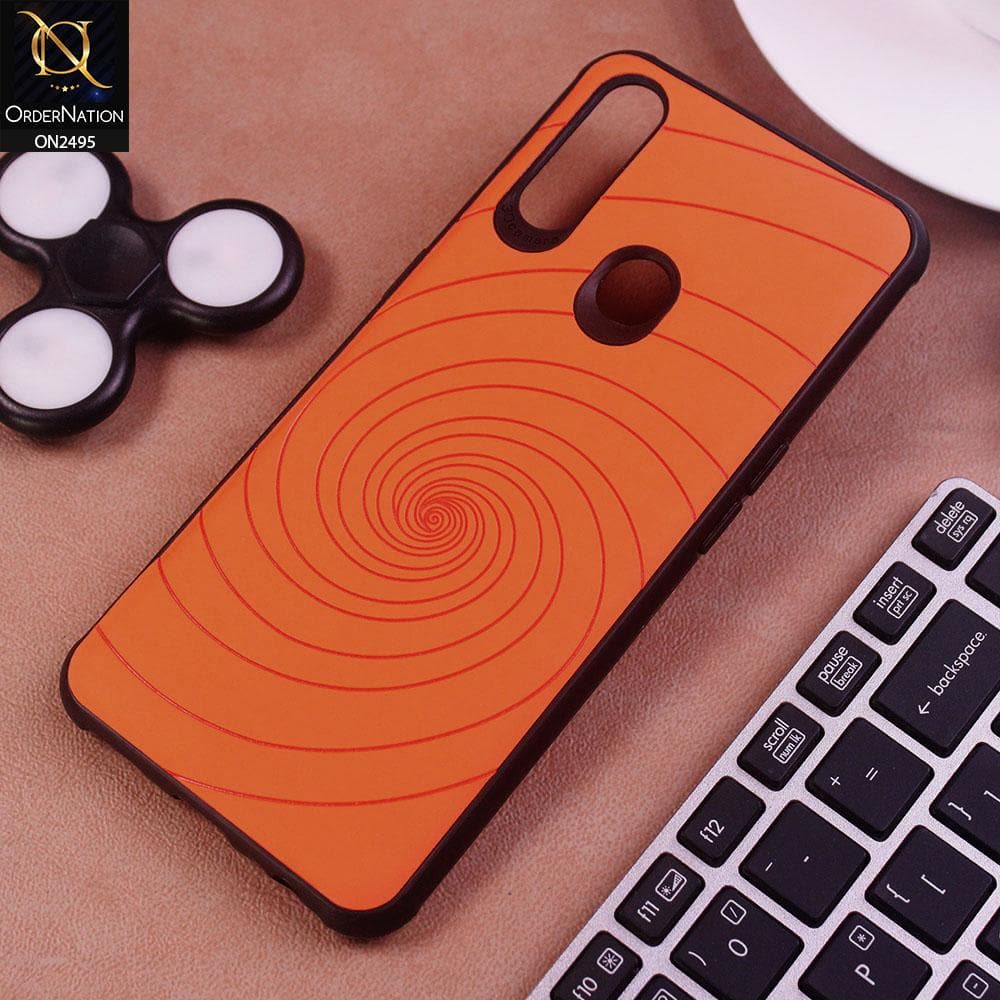 Oppo A31 Cover - Orange - New Stylish Spiral Ring Leather Texture Soft Case