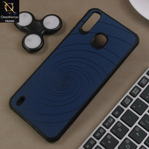 Infinix Smart 4 Cover - Blue - New Stylish Spiral Ring Leather Texture Soft Case