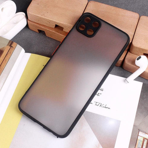 Realme C11 Cover - Black - New Semi Tranparent Color Borders Matte Hard PC Protective Case