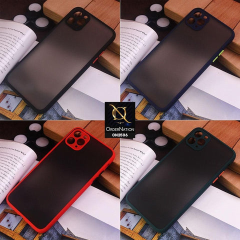 Oppo A8 Cover - Black - New Semi Tranparent Color Borders Matte Hard PC Protective Case