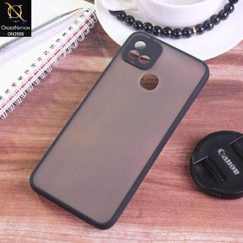 Infinix Hot 10i Cover - Black - New Semi Tranparent Color Borders Matte Hard PC Protective Case