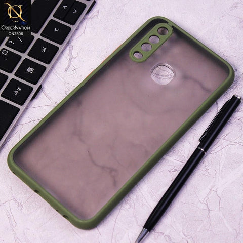 Vivo Y17 Cover - Light Green - New Semi Tranparent Color Borders Matte Hard PC Protective Case