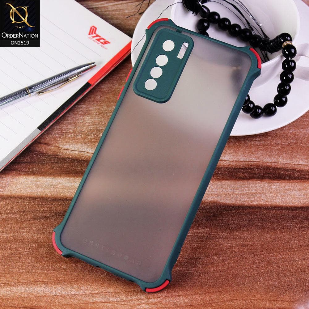 Tecno Camon 17 Pro Cover - Dark Green - Translucent Matte Shockproof Full Camera Protection Case