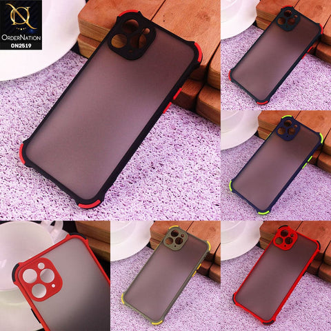 iPhone 11 Pro Max Cover - Black - Translucent Matte Shockproof Full Camera Protection Case