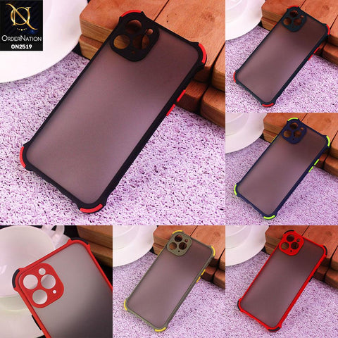 Infinix Hot 10s - Black - Translucent Matte Shockproof Full Camera Protection Case