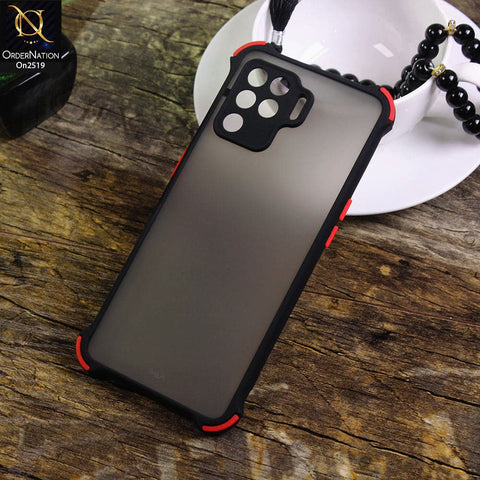 Oppo F19 Pro - Black - Translucent Matte Shockproof Full Camera Protection Case