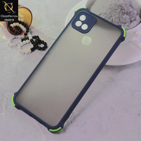 Infinix Hot 10i Cover - Blue - Translucent Matte Shockproof Full Camera Protection Case