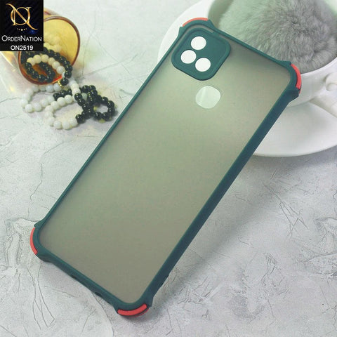 Infinix Hot 10i Cover - Dark Green - Translucent Matte Shockproof Full Camera Protection Case