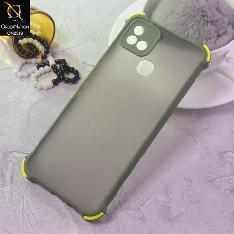 Infinix Hot 10i Cover - Light Green - Translucent Matte Shockproof Full Camera Protection Case