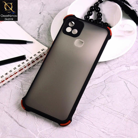 Infinix Hot 10T - Black - Translucent Matte Shockproof Full Camera Protection Case