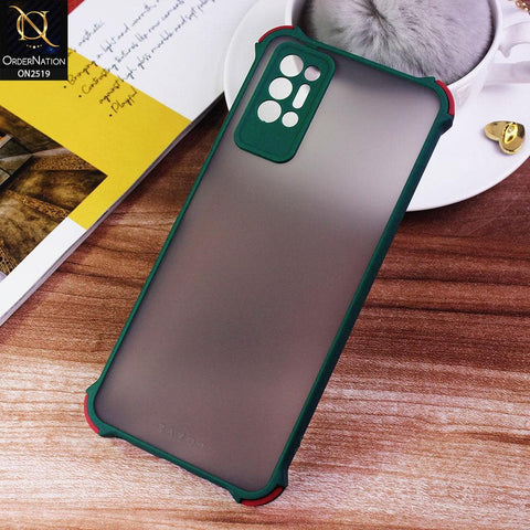 Tecno Pova 2 Cover - Green - Translucent Matte Shockproof Full Camera Protection Case