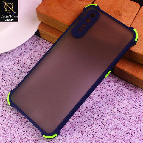 Vivo S1 Cover - Blue - Translucent Matte Shockproof Full Camera Protection Case