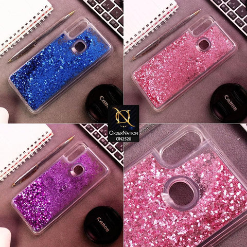 Vivo S1 Cover - Pink - New Fashion Style Liquid Water Glitter Case